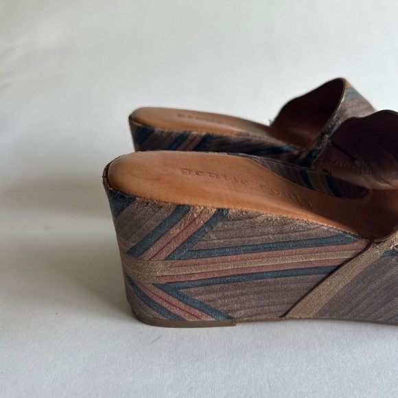 Gentle Souls Forella MulticolorStracked Upper Genuine Leather Lining Wedges - Picture 16 of 16